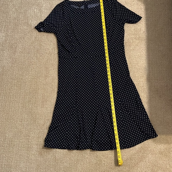 NWT Talbots, Blue Navy White Polka Dot Dress, Size 14 - Picture 6 of 8